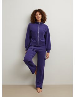 Dámska tepláková súprava crop top fialová