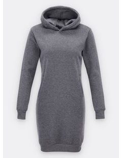 Dámska dlhá mikina s kapucňou grafitová