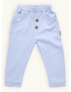 Dětské žebrované tepláky světle modré