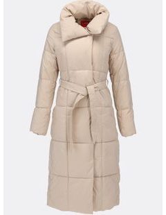 Dámska zimná bunda s opaskom béžová | Zimné bundy | Trendova.sk
