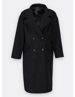 Dámský oversize kabát černý