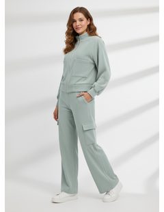 Dámska tepláková súprava crop top mentolová