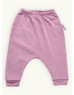 Dětské tepláky bez potisku světle fialové