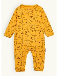 Novorodenecké body VESELÉ MEDVEDÍKY žlté