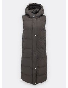 Dámská vesta s kapucí tmavě zelená