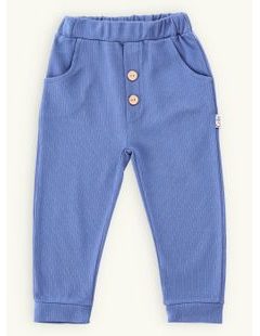 Dětské žebrované tepláky modré