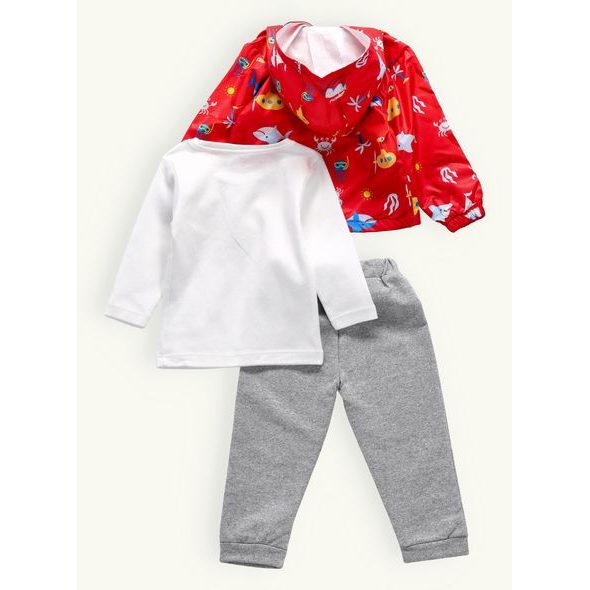 Detská vychádzková súprava OCEÁN červená