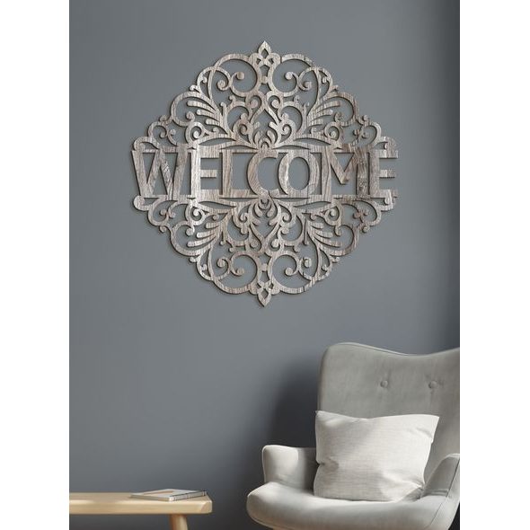 Drevený nápis "WELCOME"