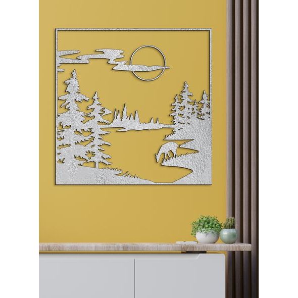 Drevený obraz Lesná čistinka