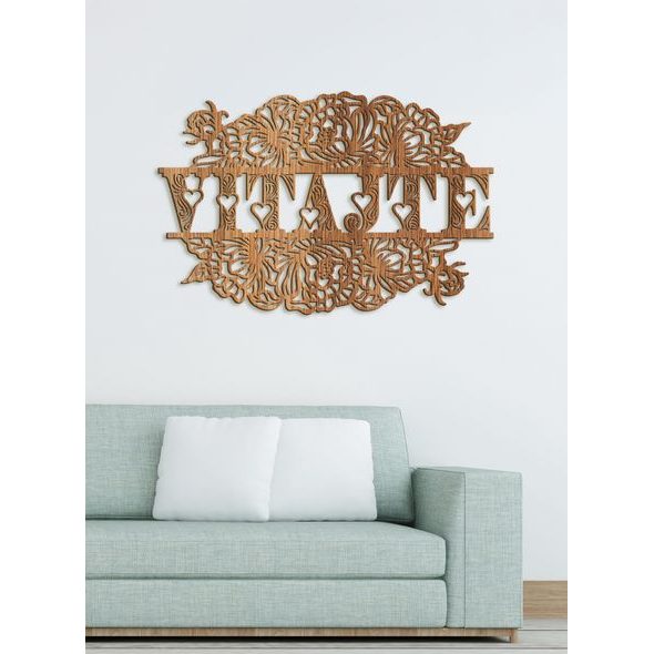 Drevený nápis "VITAJTE"