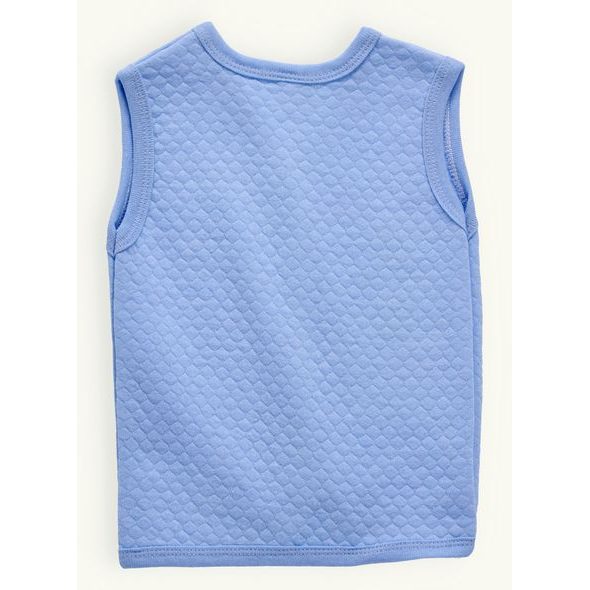 Detská tepláková vesta s výšivkou MACKO modrá