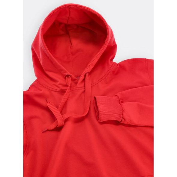 Pánská mikina s kapucí a klokaní kapsou červená