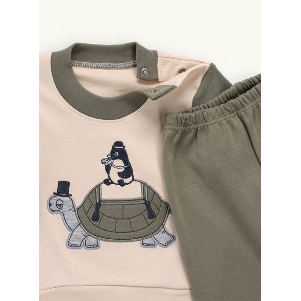 Dětská tepláková souprava KORYTNAČKA olivová