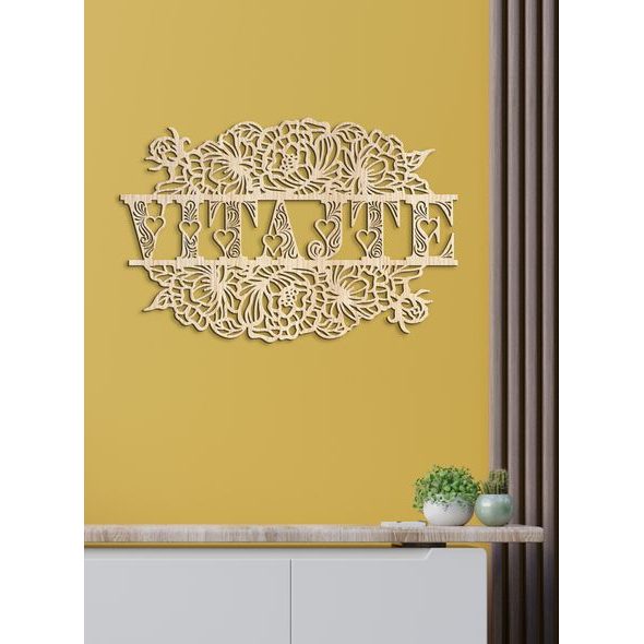 Drevený nápis "VITAJTE"