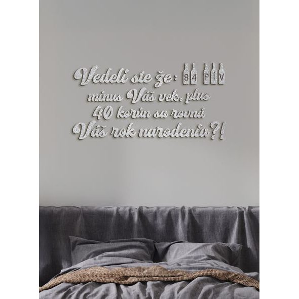 Vtipný drevený nápis na stenu PIVO