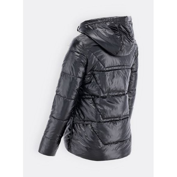 Dámska obojstranná bunda čierno-biela