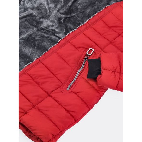 Dámská prošívaná bunda červená