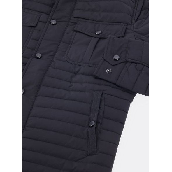 Pánská přechodná prošívaná bunda černá