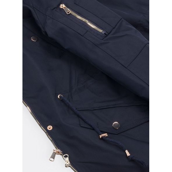 Dámska zimná bunda tmavomodrá