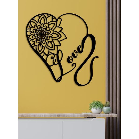 Dřevěný obrázek srdce - LOVE