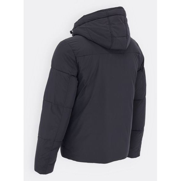 Pánská zimní bunda s kapucí černá
