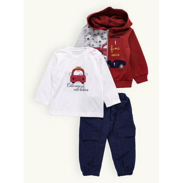 Dětská tepláková souprava TAXI bordó