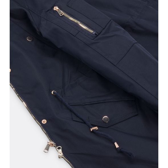 Dámska zimná bunda tmavomodrá