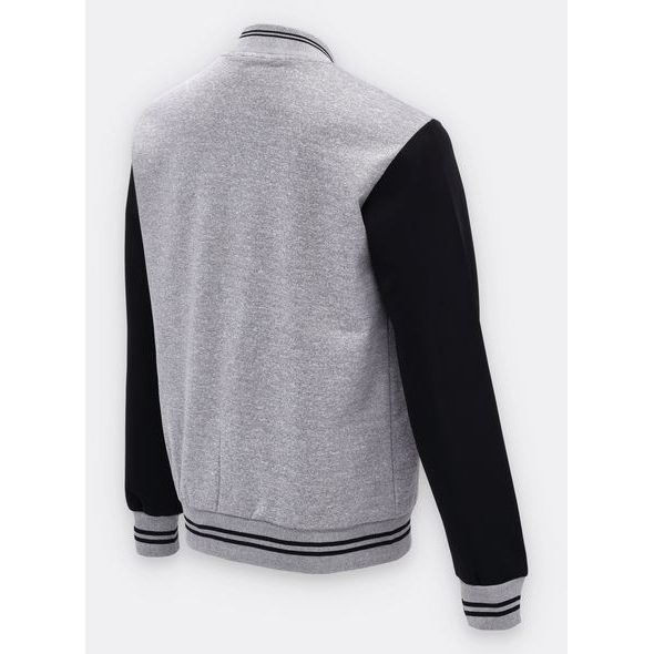 Pánska bejsbalová mikina sivo-čierna