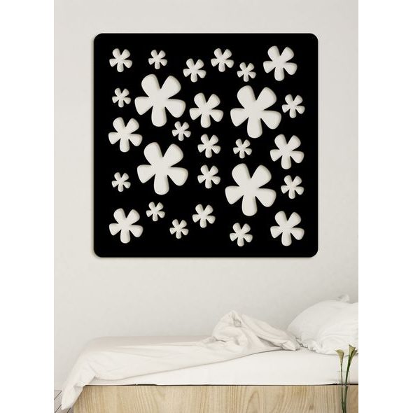 Dřevěná dekorace Květiny