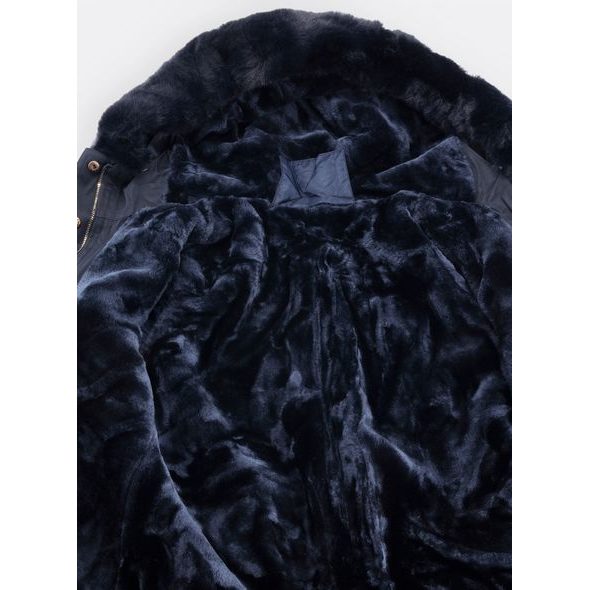 Dámska zimná bunda tmavomodrá