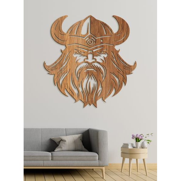Dekorativní dřevěný obraz Viking