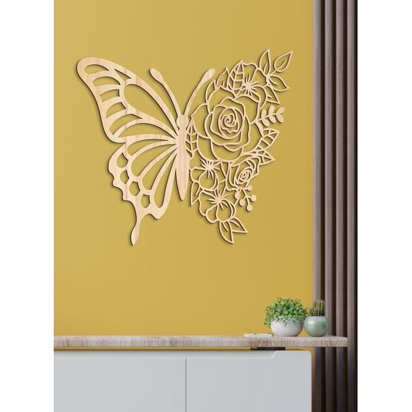 Dřevěný obraz na zeď Motýl