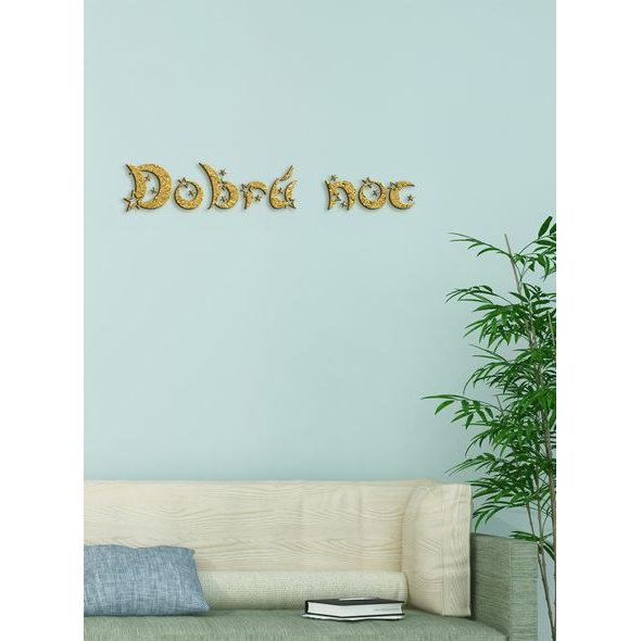 Drevený nápis "Dobrú noc"