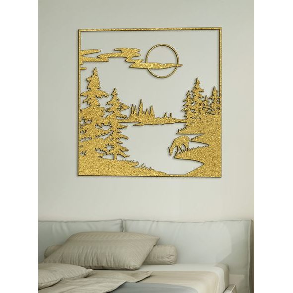 Drevený obraz Lesná čistinka