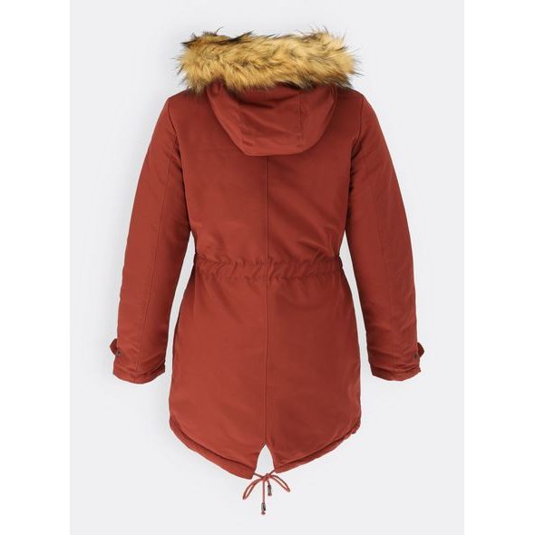 Dámská oboustranná zimní bunda skořicově černá