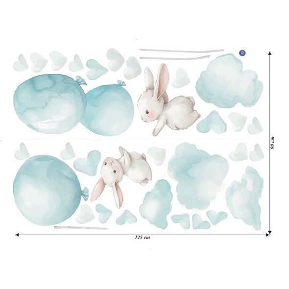 Lietajúce zajačiky s balónmi