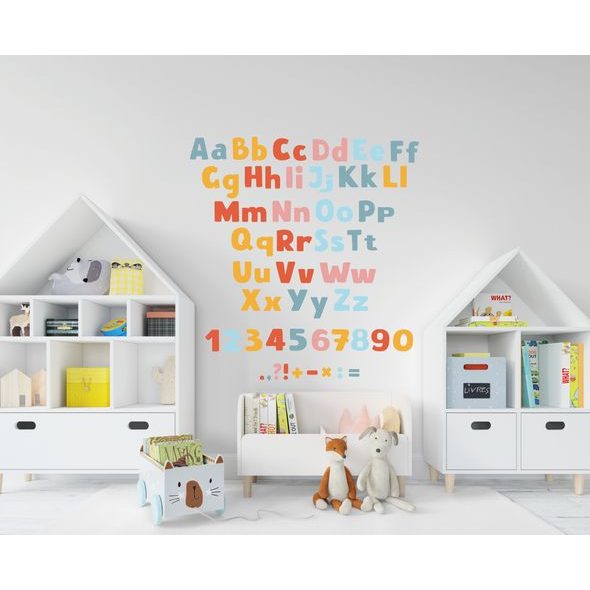 Barevná abeceda s čísly