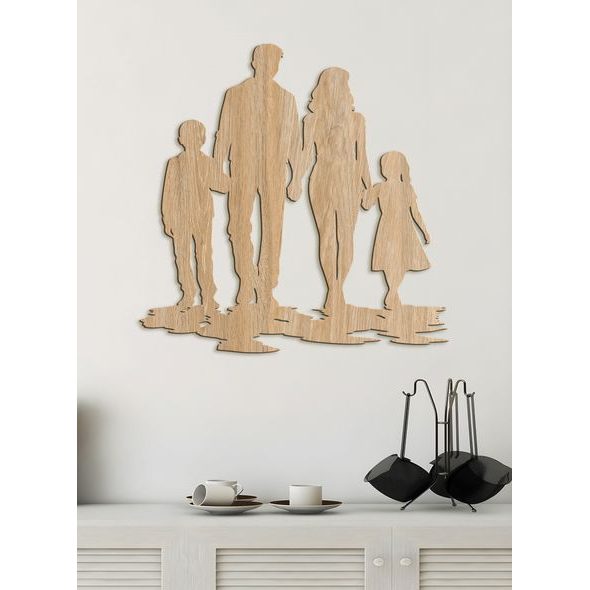 Drevený obraz na stenu RODINA