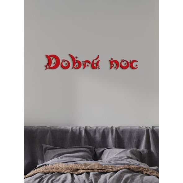 Drevený nápis "Dobrú noc"