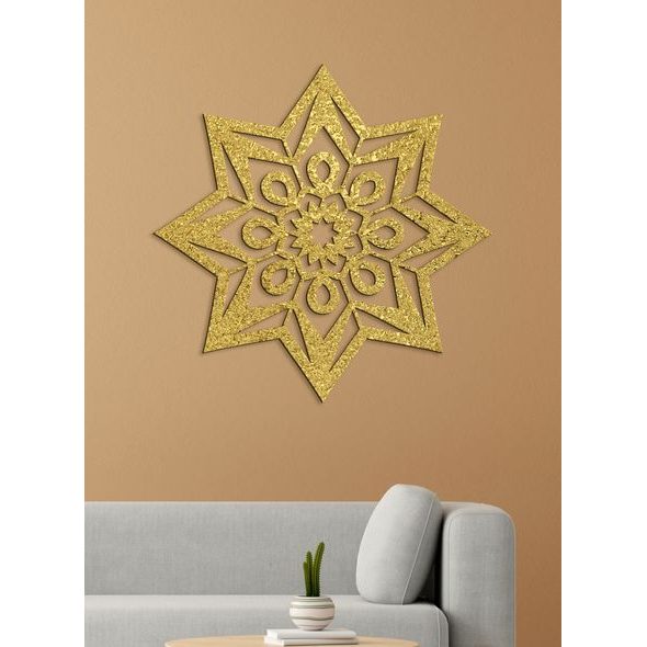 Moderní dřevěná mandala STAR