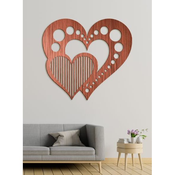 Dřevěný nástěnný obraz Srdce