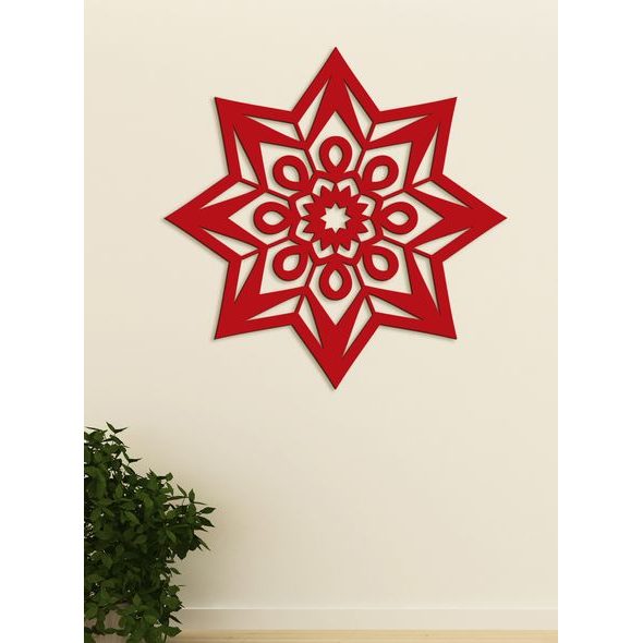 Moderní dřevěná mandala STAR