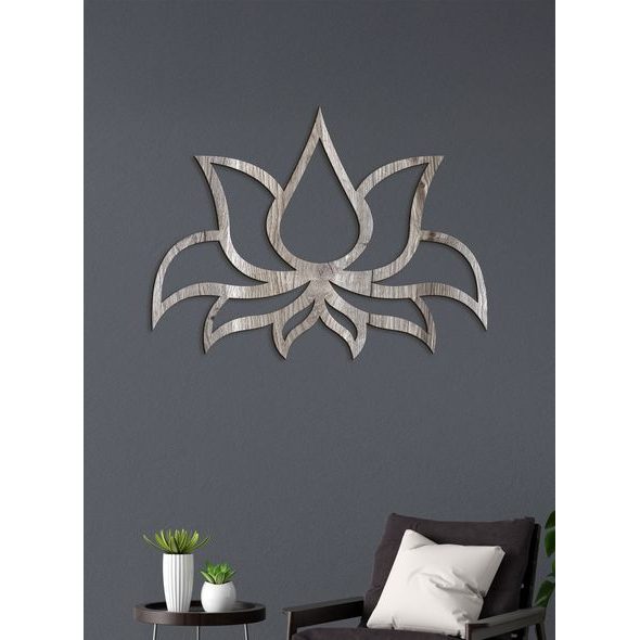 Dřevěný obraz Lotosový květ