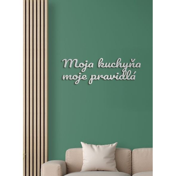 Drevený nápis "Moja kuchyňa moje pravidlá"