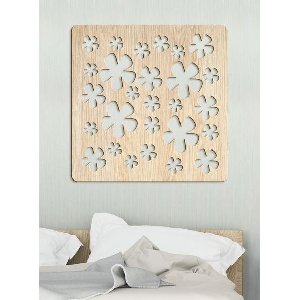 Dřevěná dekorace Květiny