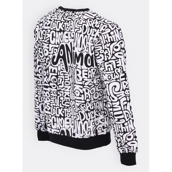 Pánská mikina s černobílým potiskem