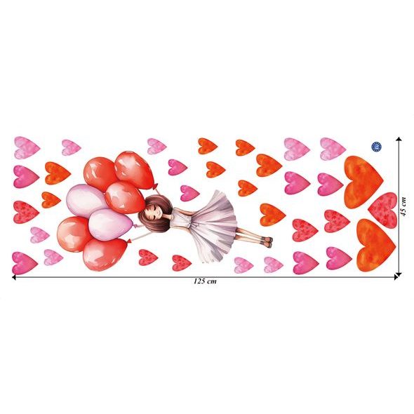 Dívka v objetí balónků