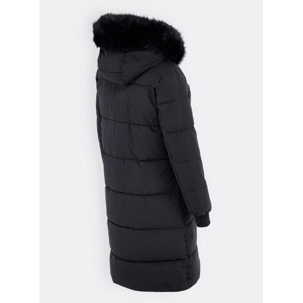 Dámska dlhá zimná bunda čierna