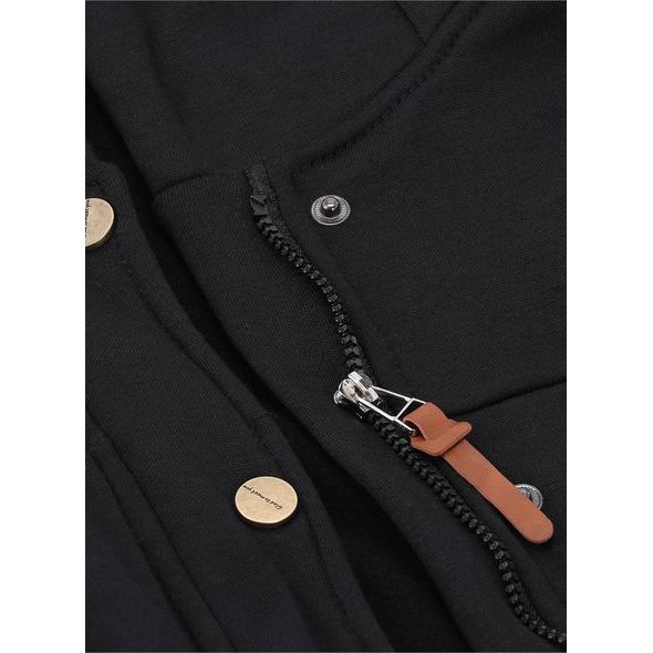 Čierna predĺžená dámska mikina