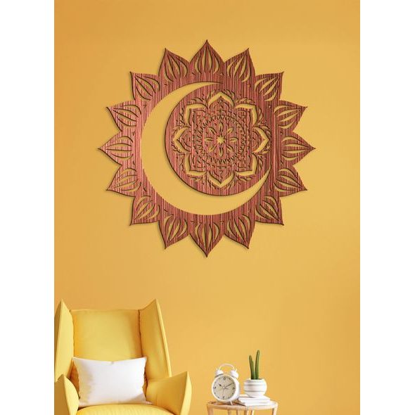 Drevene mandala MOON